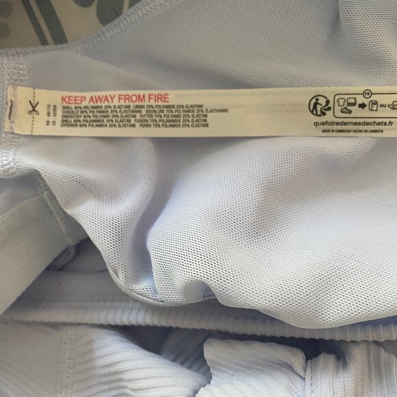 NEW Free People FP Movement Ruffle Me Up Shortsie Romper Halogen Blue XS - Picture 12 of 13